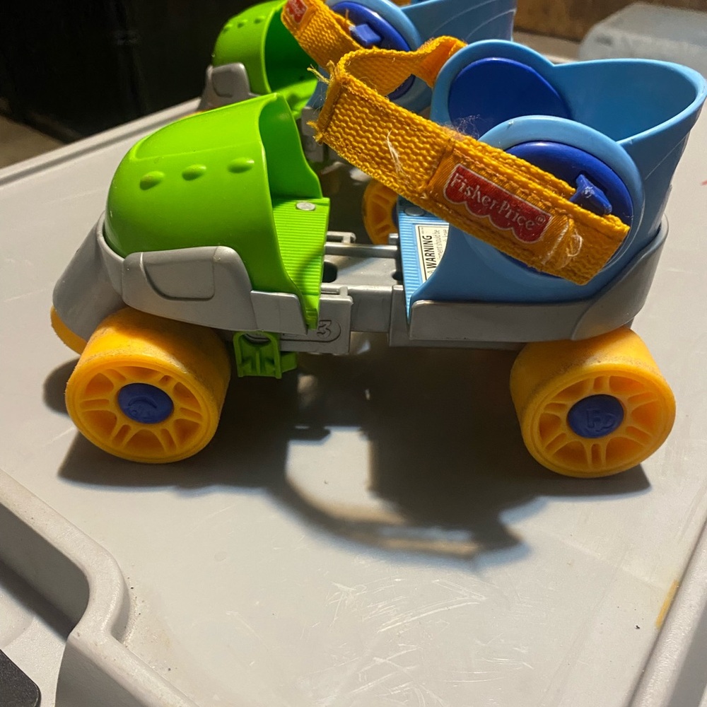 Fisher-Price Vibrant Green and Blue Skates